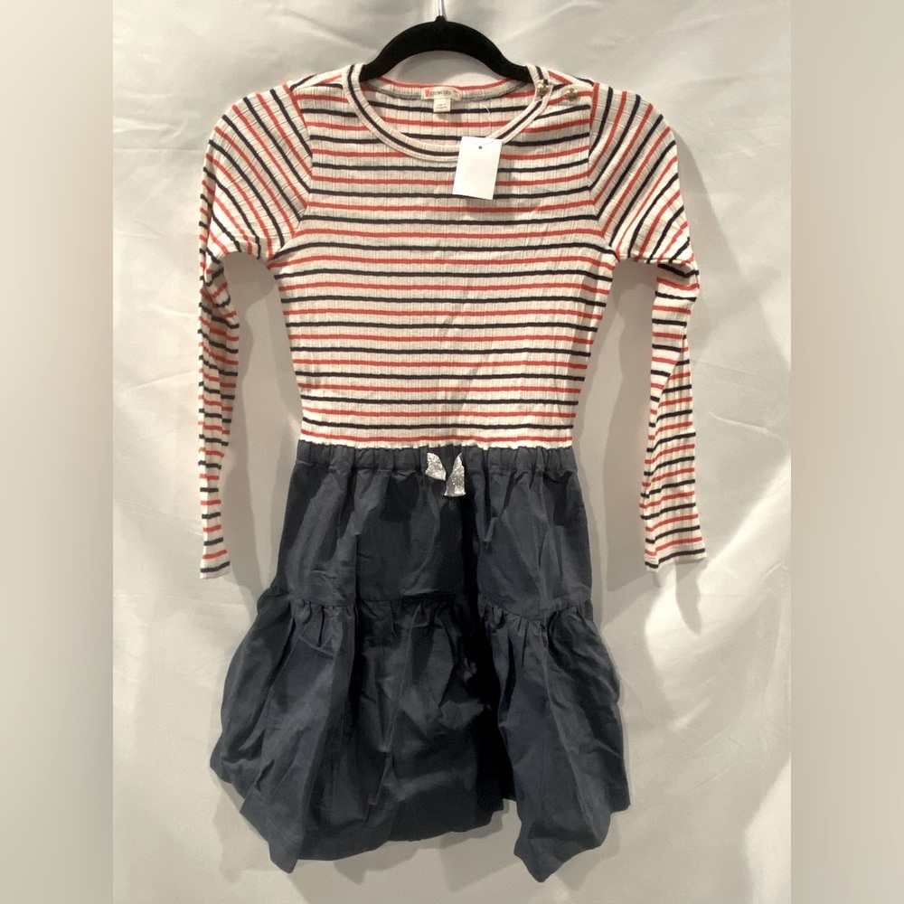 Crewcuts Striped Red and Navy Kids Dress